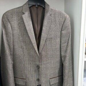 NWT Andrew Fezza Brown Classic Notched Lapel 2 Button Sport Coat